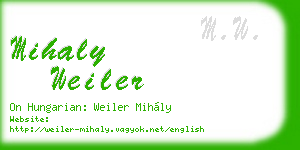 mihaly weiler business card
