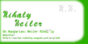 mihaly weiler business card